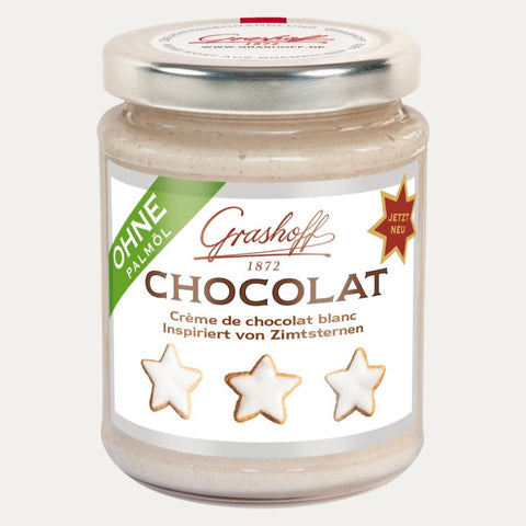 Weiße Chocolat inspiriert von Zimtsternen – Schokoladencreme 235 g