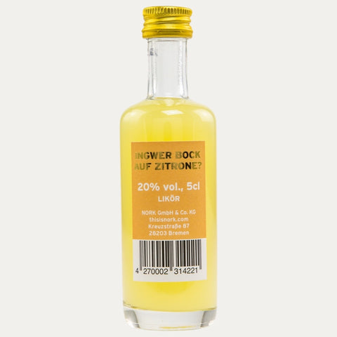 Zitrone-Ingwer Likör Nork 20% Vol. 5 cl mini - Made in Bremen - NORK -