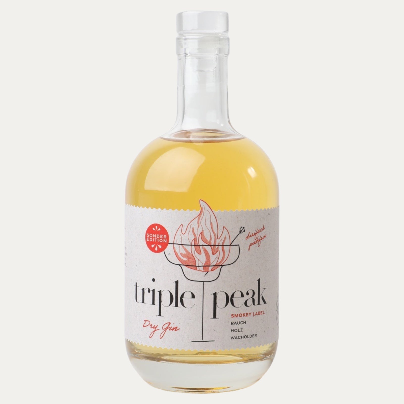 Gin Triple Peak Smokey Label 43% Vol. alc