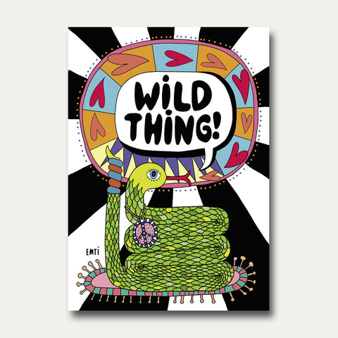 Wild Thing! bunt – Postkarte