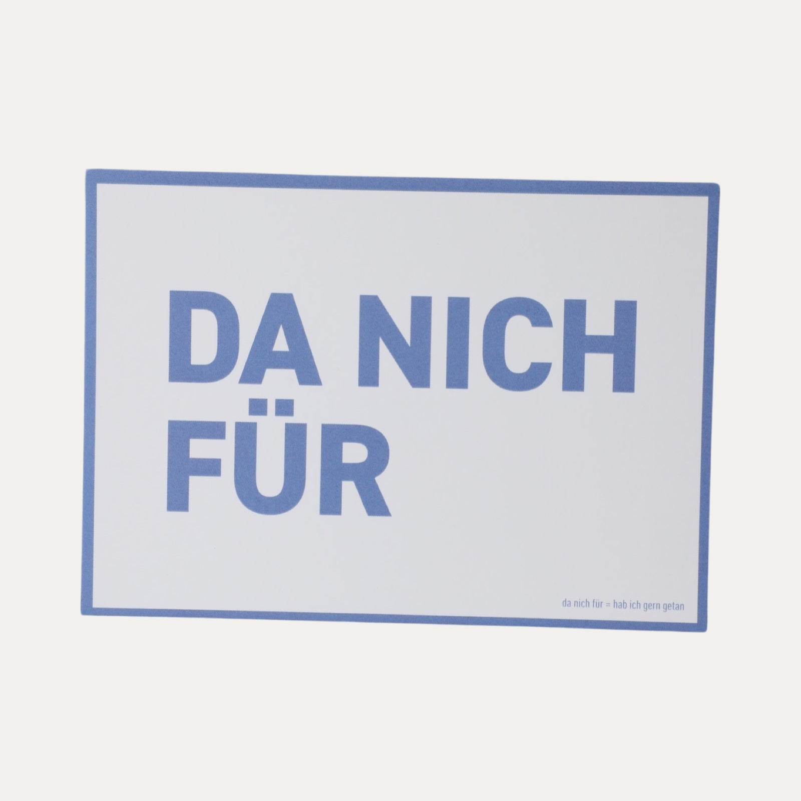 Postkarte Bremer Schnack DA NICH FÜR
