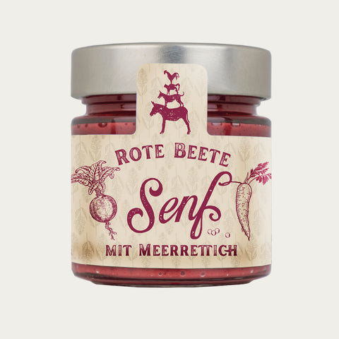 Valenbrooker Senf mit Rote Beete & Meerrettich 210ml - Made in Bremen - LAUX GmbH - 