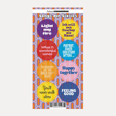 Songs der Sixties – Stickerbogen