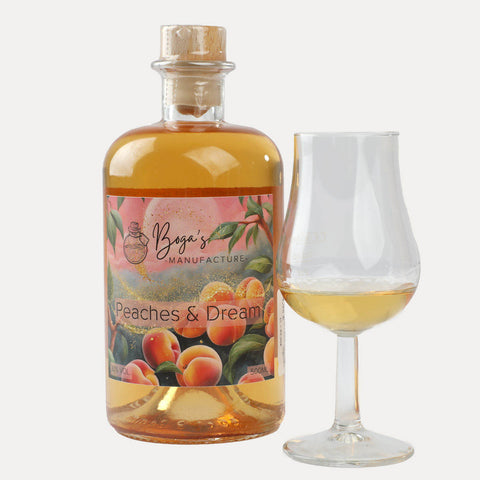 Peaches & Dream – Pfirsich-Spirituose mit Glitzer – 500 ml