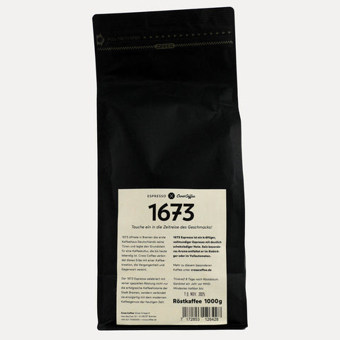 1673 Espresso Cross Coffee – ganze Bohne – 1000 g