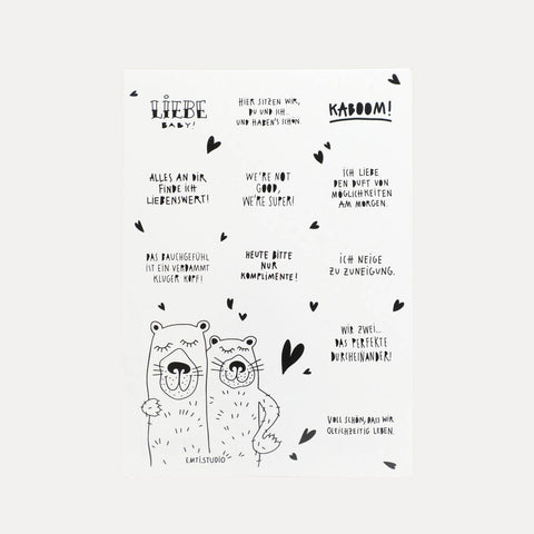 LIEBE! – Emti – Stickerkarte