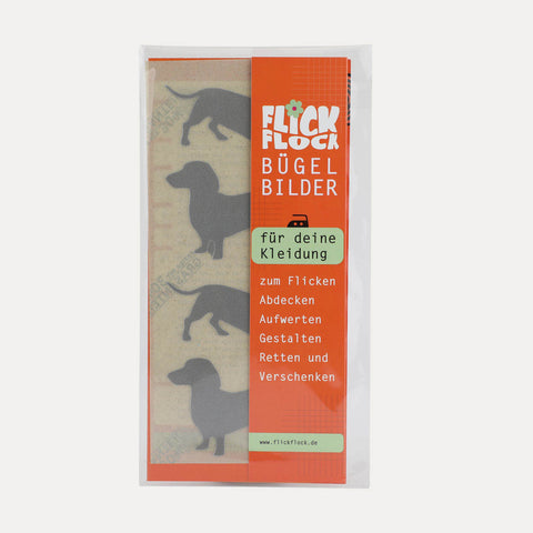 Dackel – Bügelbild Motivbogen – Flickflock