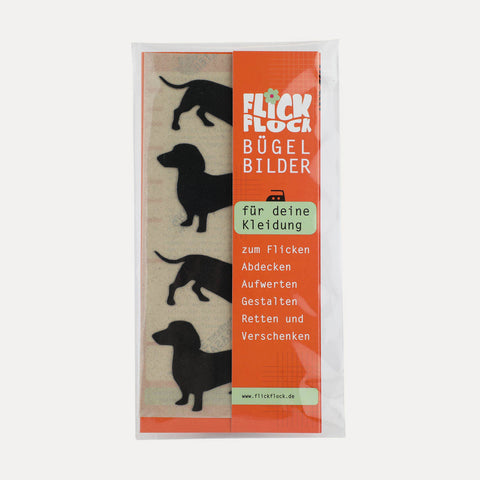 Dackel – Bügelbild Motivbogen – Flickflock