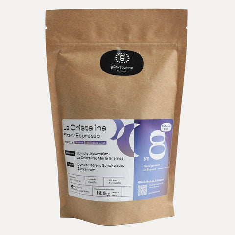 Espresso, entkoffeiniert – La Cristalina – Glücksbohne – 250 g