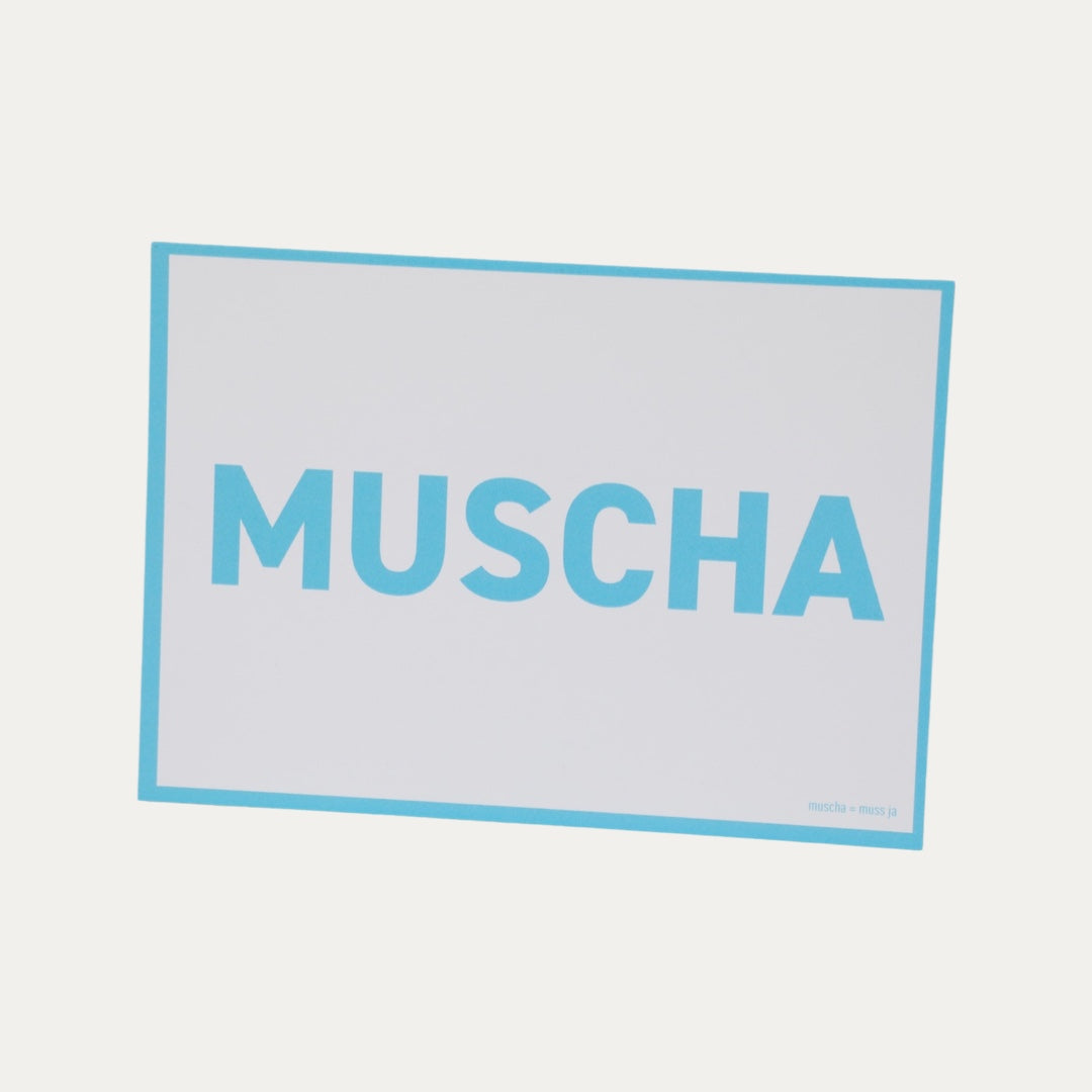 Postkarte Bremer Schnack MUSCHA — Made in Bremen