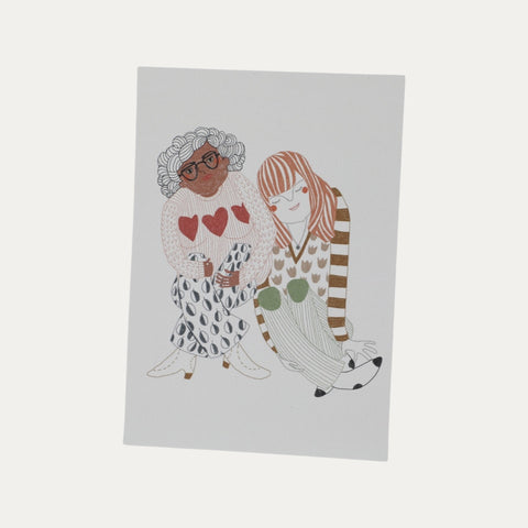 Zwei Freundinnen – Postkarte