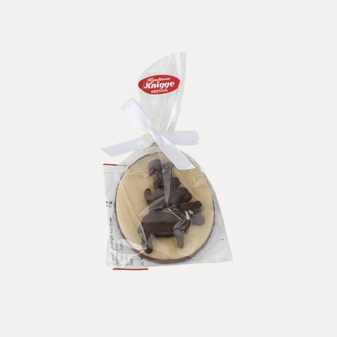 Marzipanbild oval – 50 g – Stadtmusikanten – Konditorei Knigge