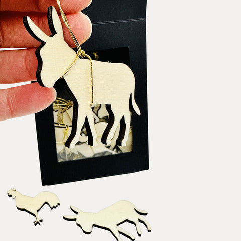 Stadtmusikanten Weihnachtsschmuck – 12er Set Holzanhänger – LOCKO