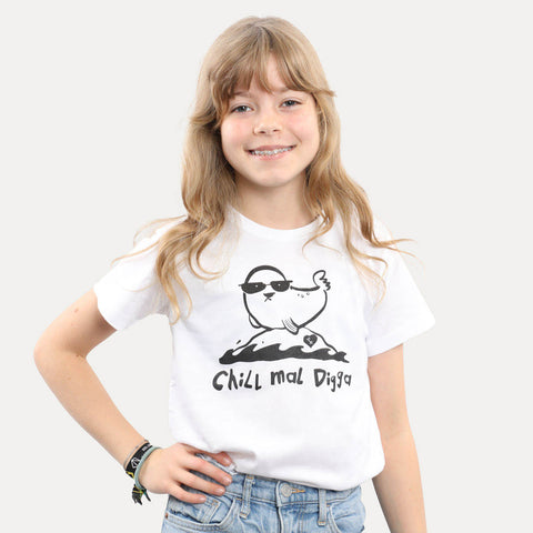 Kinder T-Shirt – Robbe »Chill mal Digga«