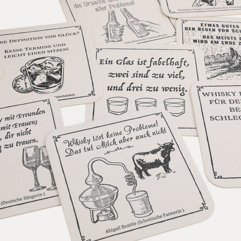Bierdeckel-Set 12 x – Trink-Zitate