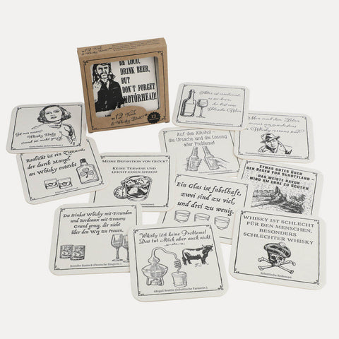 Bierdeckel-Set 12 x – Trink-Zitate