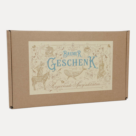 Geschenkkarton M – mit Schmucketikett Bremer Geschenk - Made in Bremen - Made in Bremen - Geschenkkarton