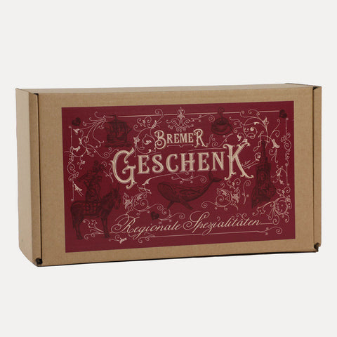 Geschenkkarton S – mit Schmucketikett Bremer Geschenk - Made in Bremen - Made in Bremen - Geschenkkarton
