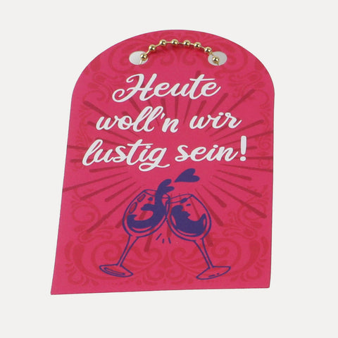 Flaschen Hangtags – verschiedene Motive