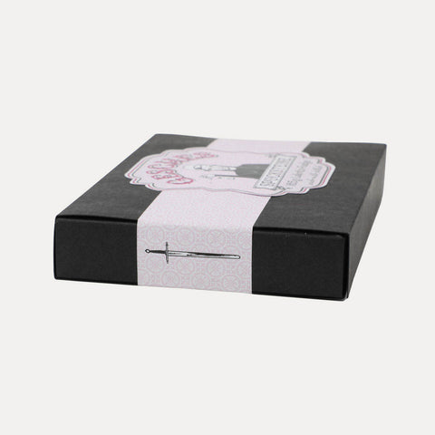 Gesches Spucksteine – Lakritz-Fudge in schwarzer Schachtel – 160 g