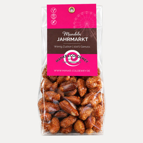 Jahrmarkts-Mandeln – 100 g - Made in Bremen - Manke & Coldewey - Mandeln