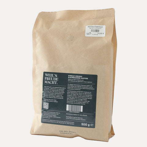 Espresso – Uganda – Melitta – ganze Bohne 500 g