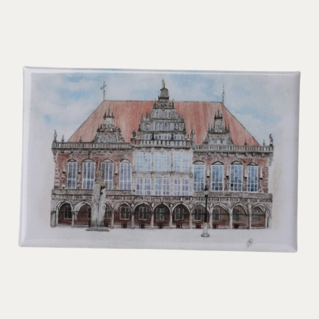 Bremer Rathaus Aquarell - Kühlschrank-Magnet