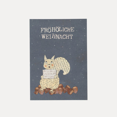 Fröhöliche Weihnacht Eichhörnchen – Tikiono – Postkarte