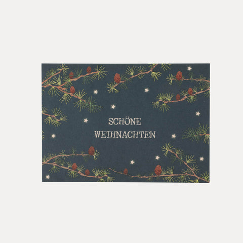 Lärchenzweig – Schöne Weihnachten – Tikiono – Postkarte