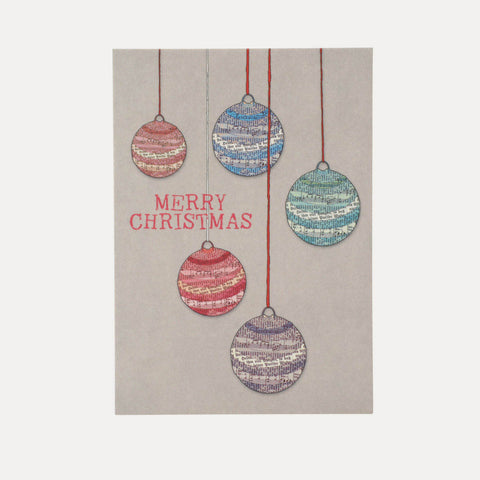 Merry Christmas – Weihnachtskugeln – Tikiono – Postkarte