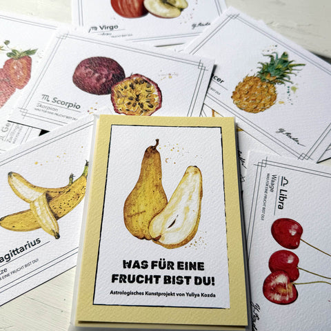 Welche Frucht bist du? – Sternzeichen Kartenset – Yuliya Kozda