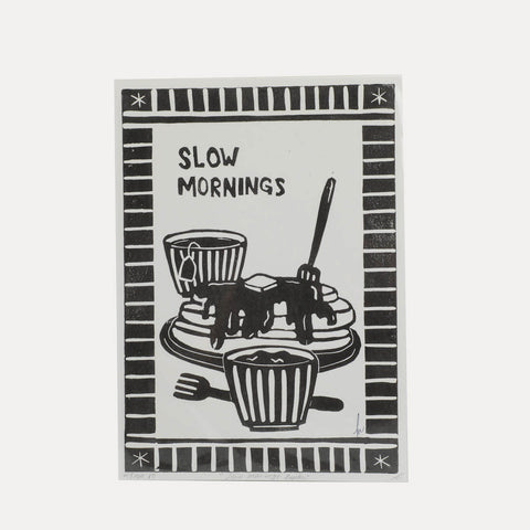 Slow Mornings - Linoldruck - DIN A5