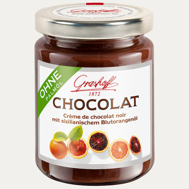 Dunkle Chocolat mit sizilianischem Blutorangenöl 250g - Made in Bremen - Grashoff -