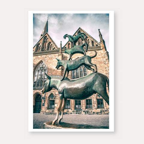 Bremer Stadtmusikanten – Unser Lieben Frauen Kirche (046) – Postkarte