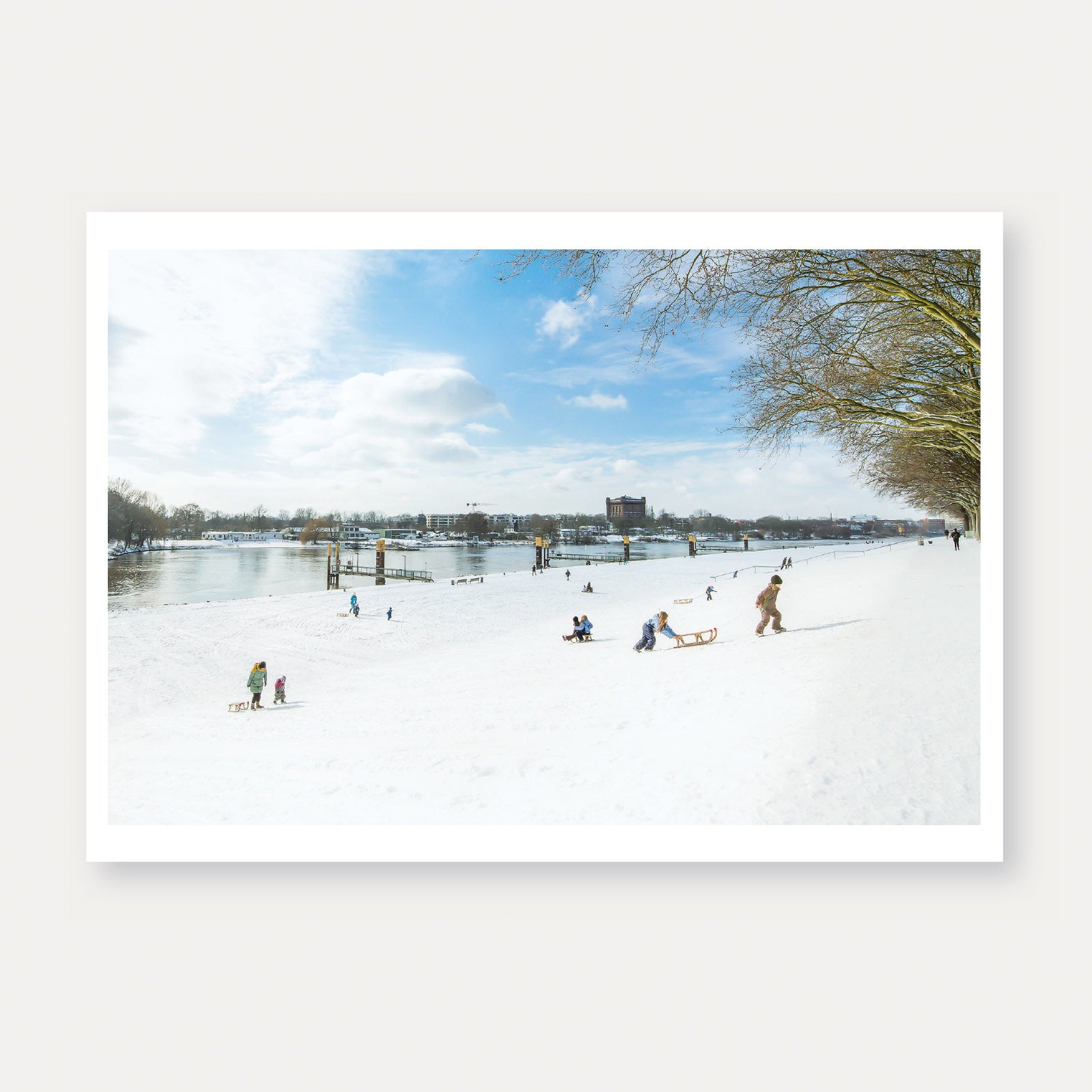 Rodeln am Osterdeich (280) – Postkarte