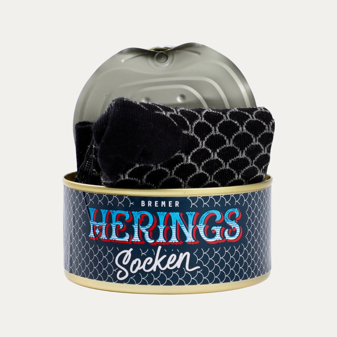 Herings Socken in der Dose