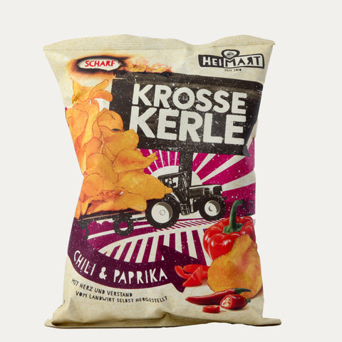 Krosse Kerle - Kartoffelchips Chili & Paprika – Chips 115g