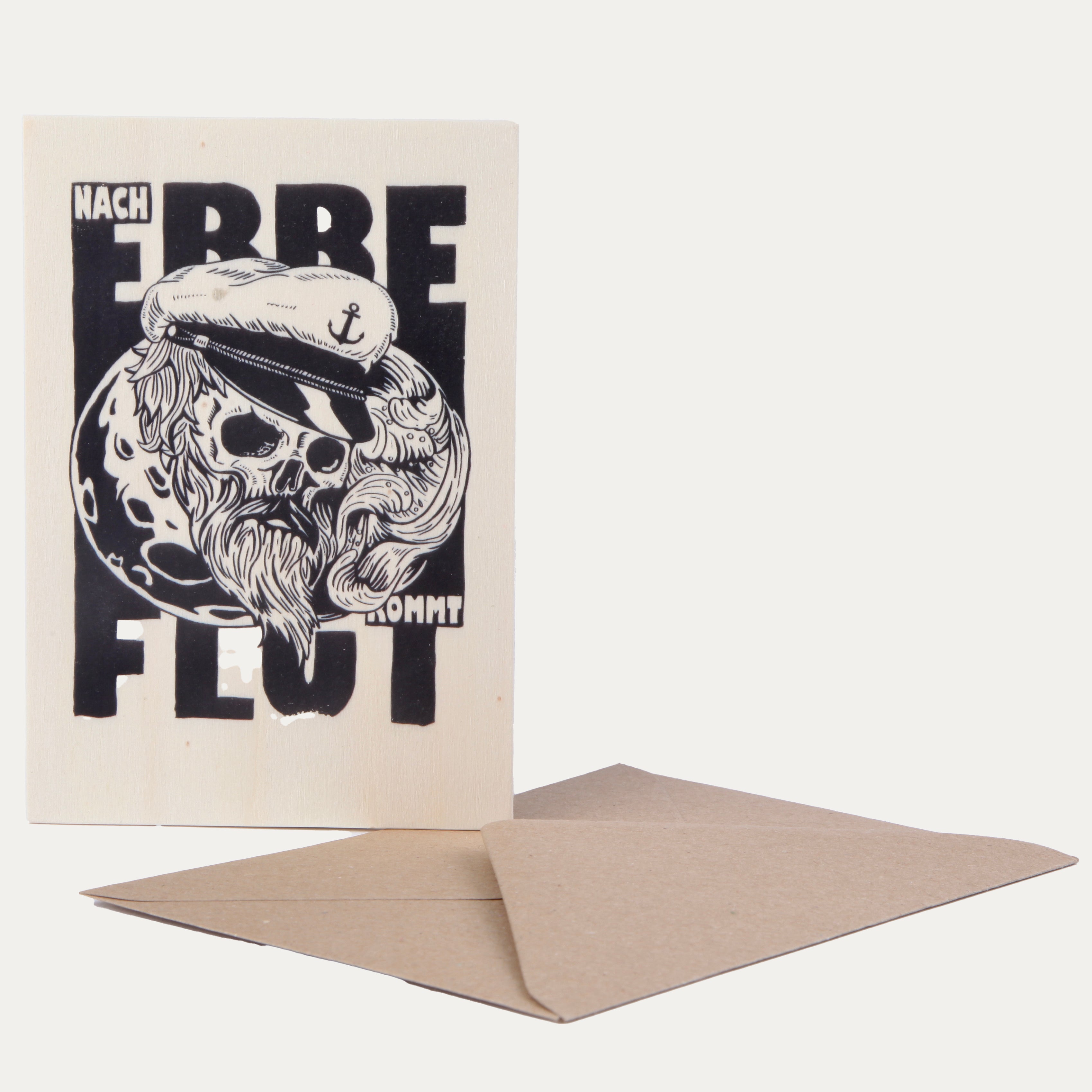 Ebbe & Flut Holzpostkarte