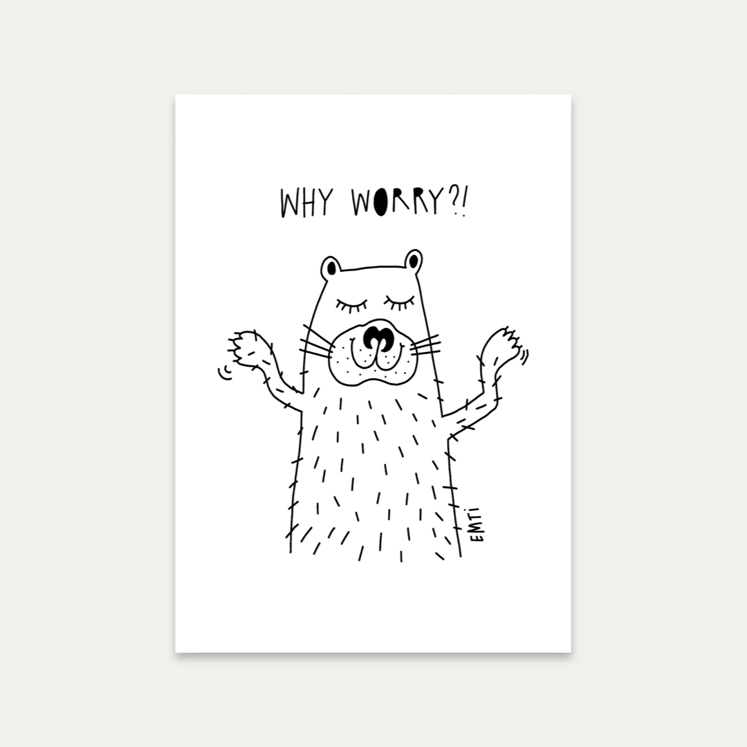 Why Worry? Postkarte