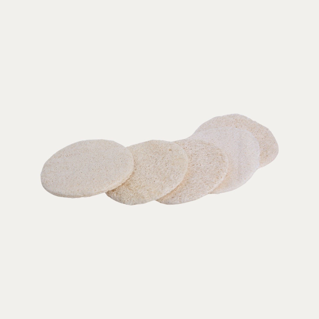 Luffa-Peelling-Pads – 5er Pack gebündelt