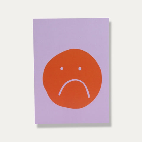 Smiley traurig – Postkarte