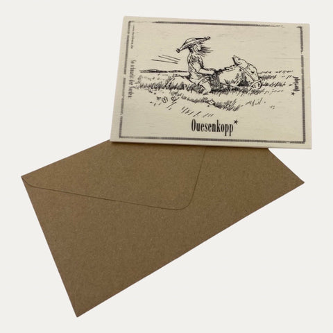 Quesenkopp - Plattdeutsch – Holzpostkarte