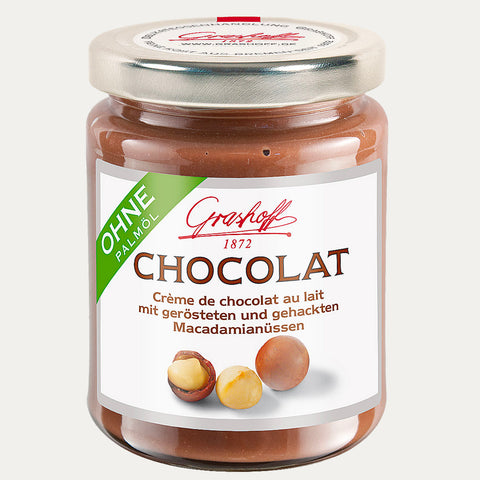 Milch Chocolat mit Macadamianüssen – Schokoladencreme 235g