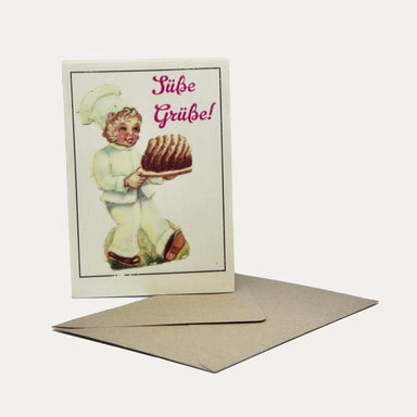 Süße Grüße! Holzpostkarte - Made in Bremen - Kartenmanufaktur Tara Frese - 
