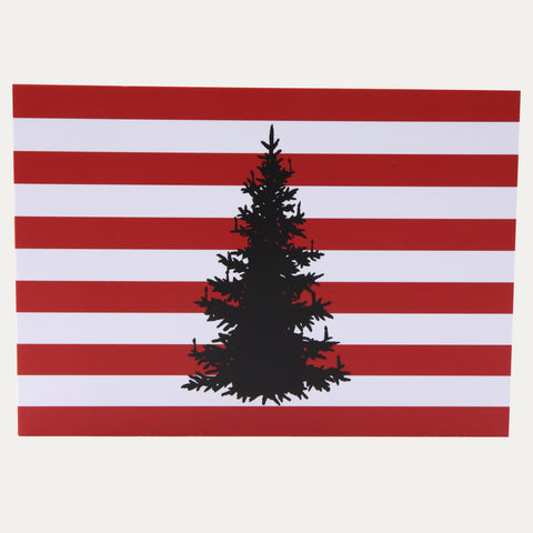 Weihnachtsbaum rot-weiß Postkarte