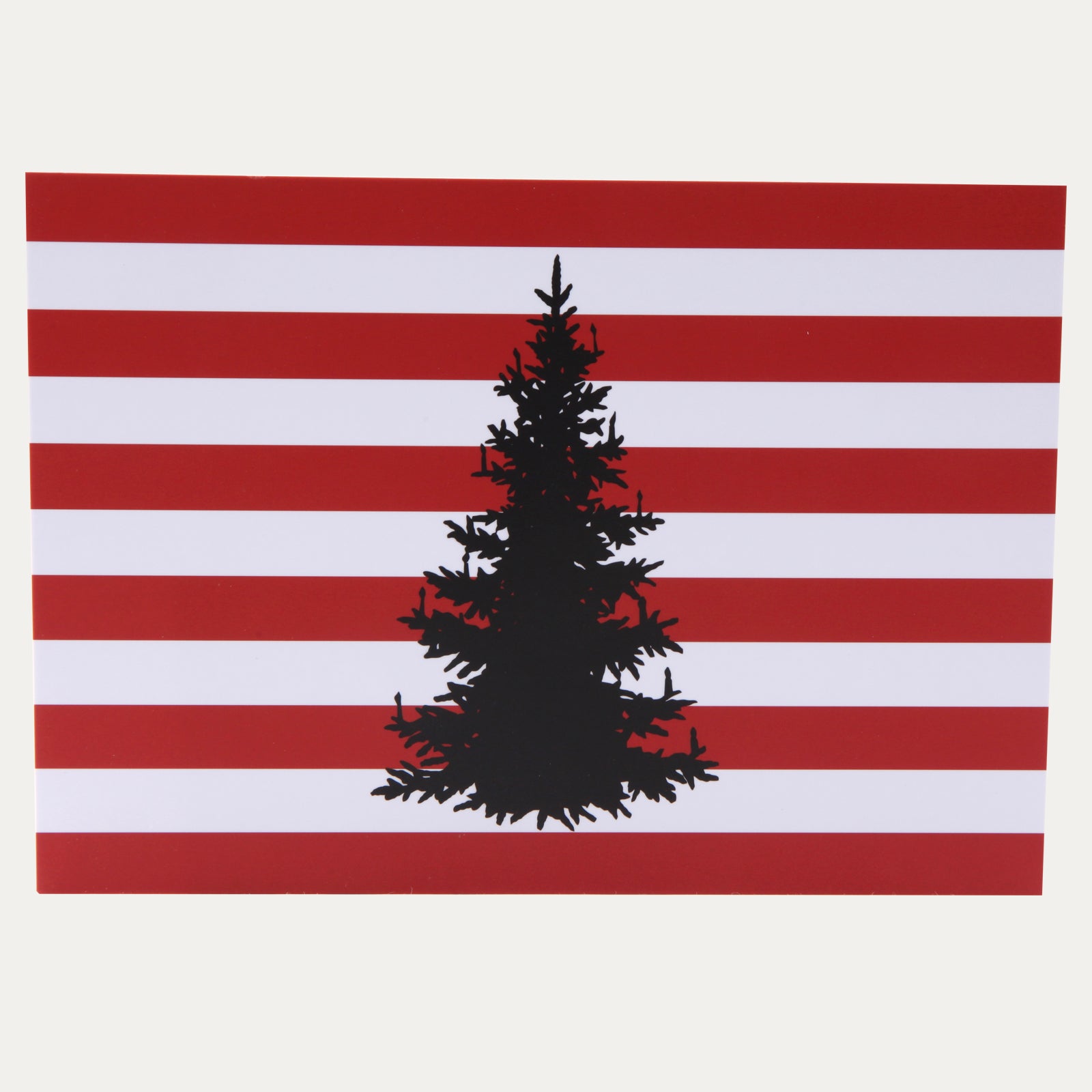 Weihnachtsbaum rot-weiß Postkarte