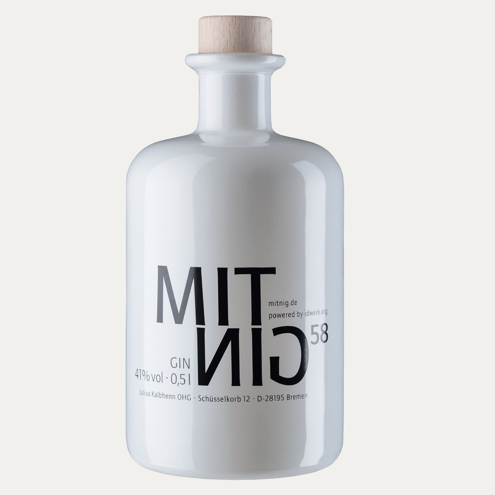 MITNIG White 58 45% Vol., 0,5 l - Made in Bremen - Julius Kalbhenn OHG - 