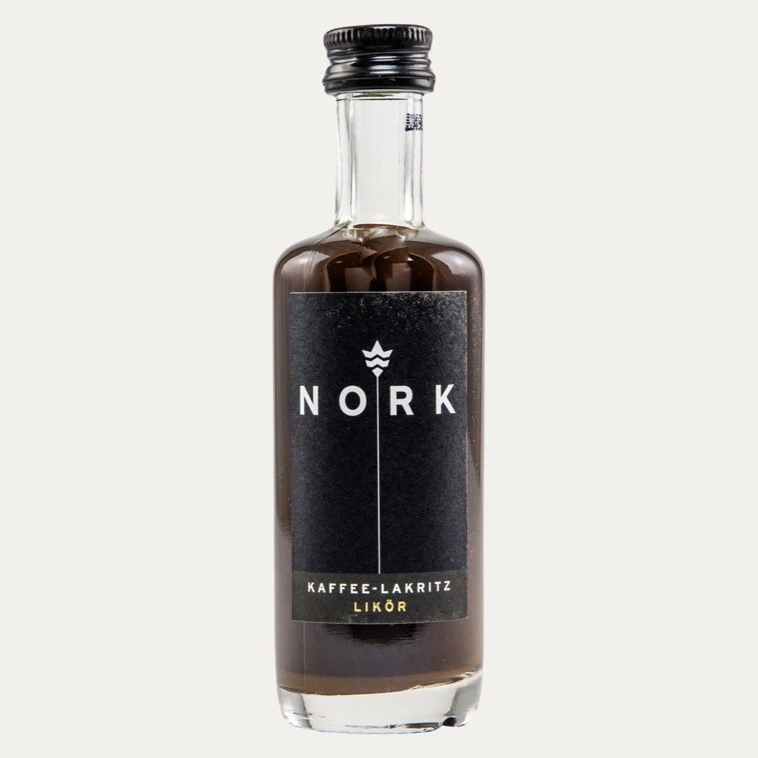 Kaffee-Lakritz Likör Nork 20% Vol. 5cl mini - Made in Bremen - NORK -